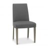 Bentley Designs Monroe Silver Grey Upholstered Chair- Slate Grey Fabric- front angle