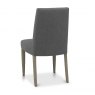 Bentley Designs Monroe Silver Grey Upholstered Chair- Slate Grey Fabric- back angle