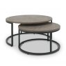 Bentley Designs Monroe Silver Grey Nest of Coffee Table- front angle
