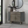 Bentley Designs Monroe Silver Grey Narrow Sideboard- feature