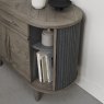 Bentley Designs Monroe Silver Grey Narrow Sideboard- tambour door