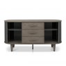 Bentley Designs Monroe Silver Grey Wide Sideboard- front open