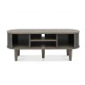 Bentley Designs Monroe Silver Grey Entertainment Unit- front open