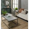 Bentley Designs Renzo Zinc & Dark Grey Sofa Table - narrow console - square mirror - coffee table