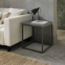 Bentley Designs Renzo Zinc & Dark Grey Side Table - feature