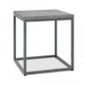 Bentley Designs Renzo Zinc & Dark Grey Side Table - front angle shot