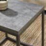 Bentley Designs Renzo Zinc & Dark Grey Side Table - feature top