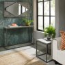 Bentley Designs Renzo Zinc & Dark Grey Side Table - rectangular mirror - console