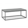 Bentley Designs Renzo Zinc & Dark Grey Coffee Table - front angle shot