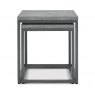 Bentley Designs Renzo Zinc & Dark Grey Nest of Lamp Tables - front on