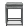 Bentley Designs Renzo Zinc & Dark Grey Nest of Lamp Tables - front on apart