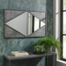 Bentley Designs Renzo Zinc & Dark Grey Wall Mirror Rectanglular - feature