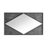 Bentley Designs Renzo Zinc & Dark Grey Wall Mirror Rectanglular - landscape