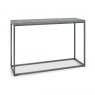 Bentley Designs Renzo Zinc & Dark Grey Console Table - front angle shot