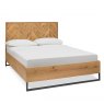 Bentley Designs Riva Rustic Oak 135cm Double Bedstead - front angle shot