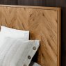 Bentley Designs Riva Rustic Oak 150cm King Bedstead - feature headboard