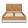 Bentley Designs Riva Rustic Oak 180cm Super King Bedstead - front on