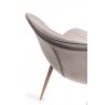 Gallery Collection Eriksen - Grey Velvet Fabric Chairs with Oak Effect Legs (Pair)