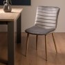 Gallery Collection Eriksen - Grey Velvet Fabric Chair with Oak Effect Legs (Pair)