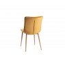 Gallery Collection Eriksen - Mustard Velvet Fabric Chairs with Grey Rustic Oak Effect Legs (Pair)
