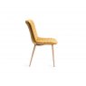 Gallery Collection Eriksen - Mustard Velvet Fabric Chairs with Grey Rustic Oak Effect Legs (Pair)