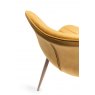 Gallery Collection Eriksen - Mustard Velvet Fabric Chairs with Grey Rustic Oak Effect Legs (Pair)