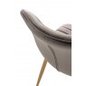 Gallery Collection Rothko - Grey Velvet Fabric Chairs with Gold Legs (Pair)