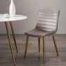 Gallery Collection Rothko - Grey Velvet Fabric Chair with Gold Legs (Pair)