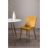 Gallery Collection Rothko - Mustard Velvet Fabric Chairs with Gold Legs (Pair)