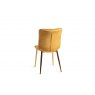 Gallery Collection Rothko - Mustard Velvet Fabric Chairs with Gold Legs (Pair)