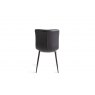 Gallery Collection Rothko - Black Faux Leather Chairs with Shiny Nickel Legs (Pair)