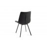 Gallery Collection Fontana - Dark Grey Faux Suede Fabric Chairs with Black Legs (Pair)