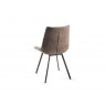 Gallery Collection Fontana - Tan Faux Suede Fabric Chairs with Grey Hand Brushing on Black Powder Coated Legs (Pair)
