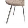 Gallery Collection Fontana - Tan Faux Suede Fabric Chairs with Grey Legs (Pair)