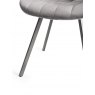 Gallery Collection Fontana - Grey Velvet Fabric Chairs with Black  Legs (Pair)