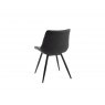 Gallery Collection Seurat - Dark Grey Faux Suede Fabric Chairs with Sand Black Powder Coated Legs (Pair)