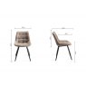 Gallery Collection Seurat - Tan Faux Suede Fabric Chairs with Sand Black Powder Coated Legs (Pair)