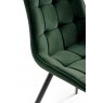 Gallery Collection Seurat - Green Velvet Fabric Chairs with Black Legs (Pair)