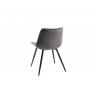 Gallery Collection Seurat - Grey Velvet Fabric Chairs with Sand Black Powder Coated Legs (Pair)