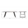 Gallery Collection Hirst Grey Painted Tempered Glass 6 Seater Dining Table with Grey Legs