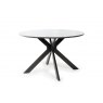 Gallery Collection Hirst Grey Painted Tempered Glass 4 Seater Dining Table with Grey Legs