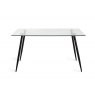 Gallery Collection Martini Clear Tempered Glass 6 Seater Dining Table with Black Legs