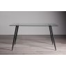 Gallery Collection Martini Clear Tempered Glass 6 Seater Dining Table with Black Legs