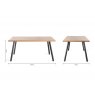 Gallery Collection Ramsay Oak Melamine 6 Seater Dining Table with 4 Black Legs