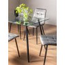 Gallery Collection Martini Clear Glass 6 Seater Table & 6 Mondrian Grey Velvet Chairs