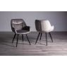Gallery Collection Ramsay Oak Melamine 6 Seater Table - U Leg & 6 Dali Grey Velvet Chairs