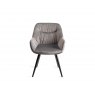 Signature Collection Tivoli Weathered Oak 4-6 Seater Table & 4 Dali Grey Velvet Chairs