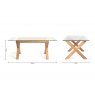 Premier Collection Turin Glass 6 Seater Table - Light Oak Legs & 6 Cezanne Dark Grey Faux Leather Chairs - Gold Legs