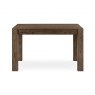 Premier Collection Turin Dark Oak 4-6 Seater Table & 4 Cezanne Grey Velvet Chairs - Gold Legs