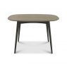 Gallery Collection Vintage Weathered Oak 4 Seater Table & 4 Seurat Dark Grey Faux Suede Fabric Chairs